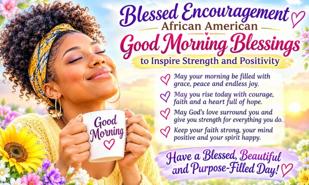 Blessed Encouragement African American Good Morning Blessings to Inspire Strength and Positivity