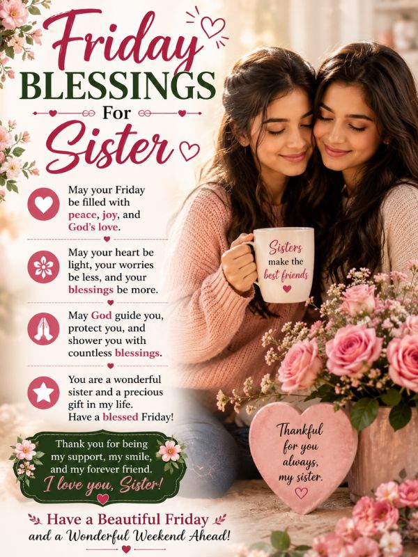 Friday Blessings For Sister
